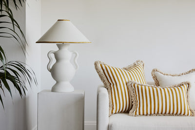 Fabric: Ochre stripe