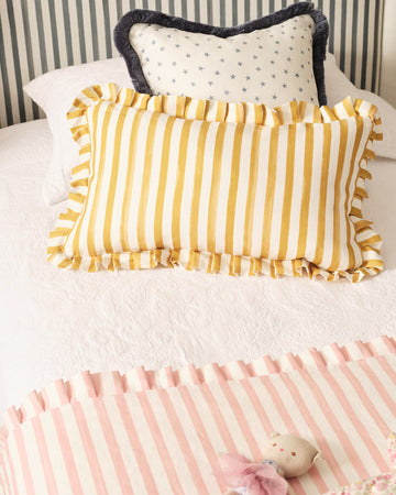 LMC Petit - Stripe Cushions with Ruffle