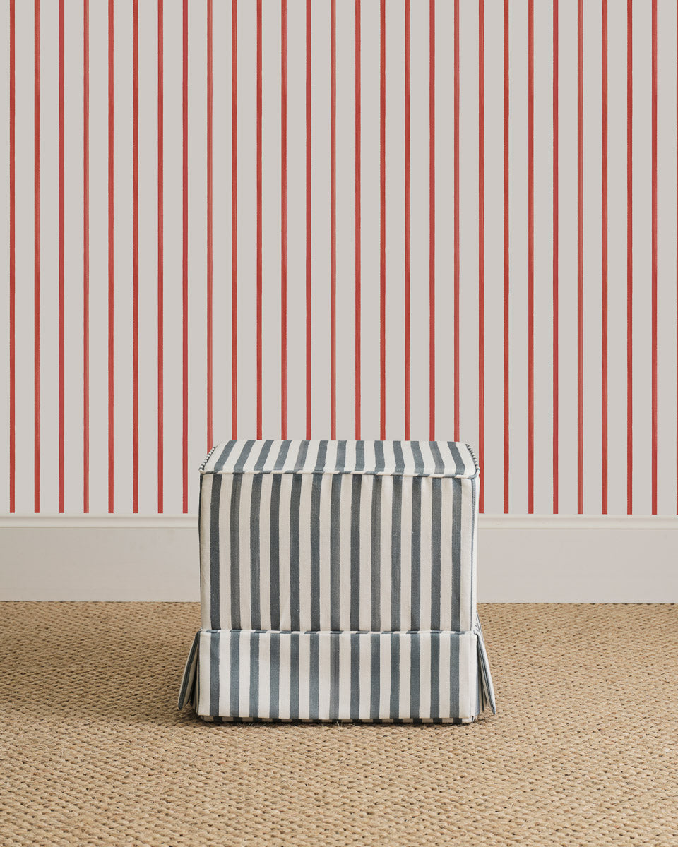 Terracotta Stripe Wallpaper