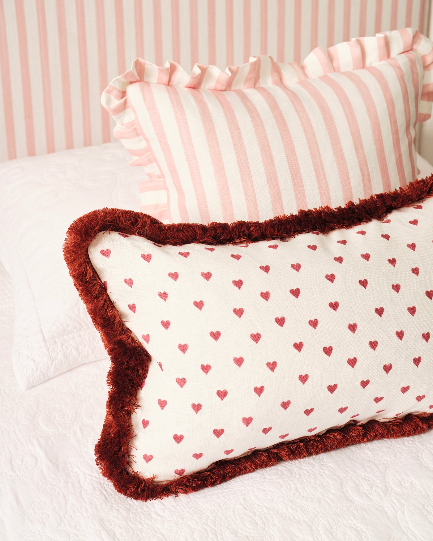LMC Petit Hearts Fabric - Terracotta