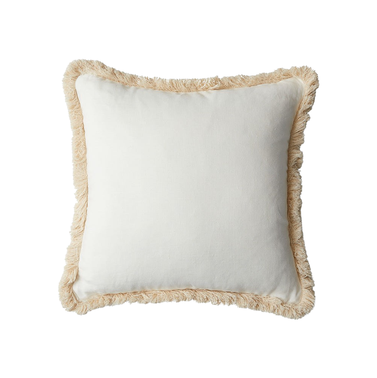 Classic White with Natural Brush Fringe