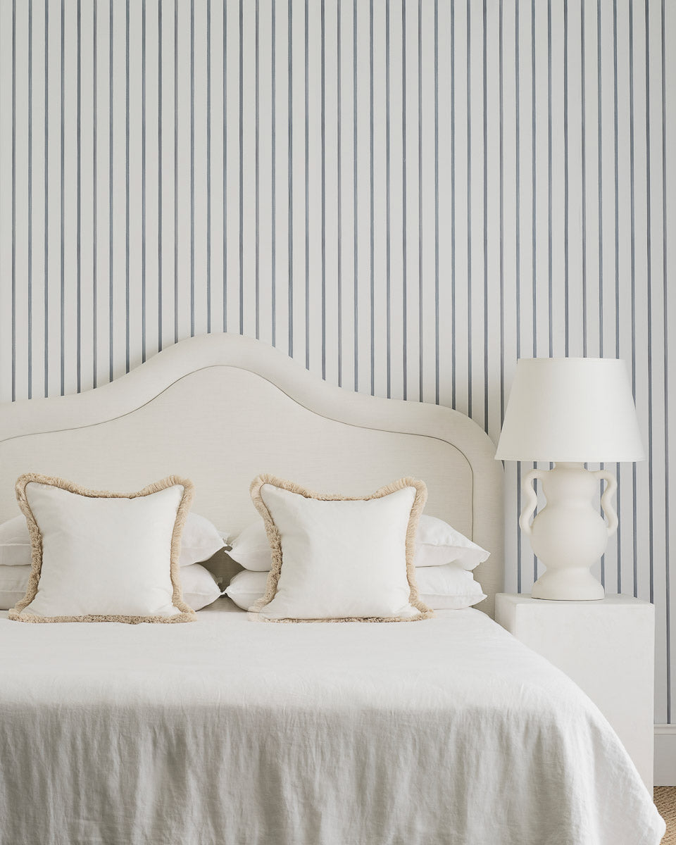 Classic White with Natural Brush Fringe
